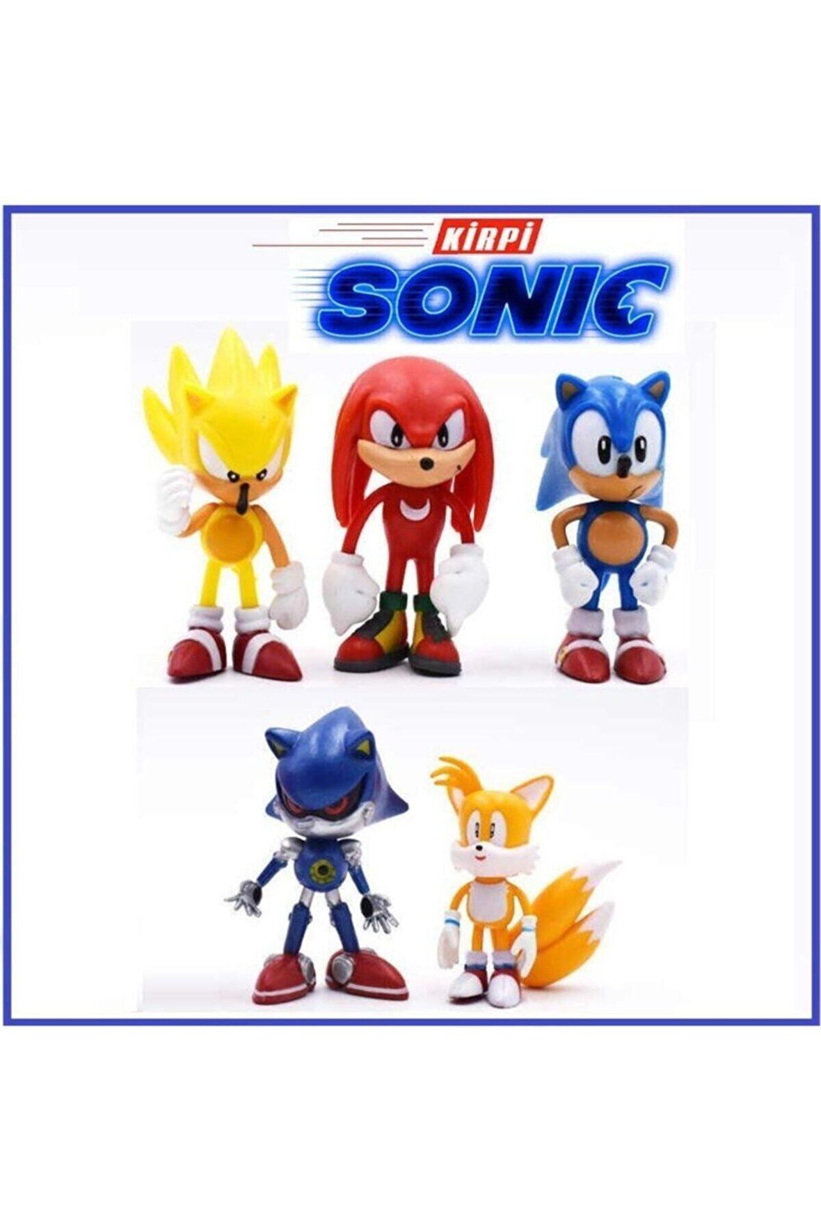 Sonıc Oyuncak 5 Power Et Figür Sonic Hediye Paketi+kargosuz Sonik