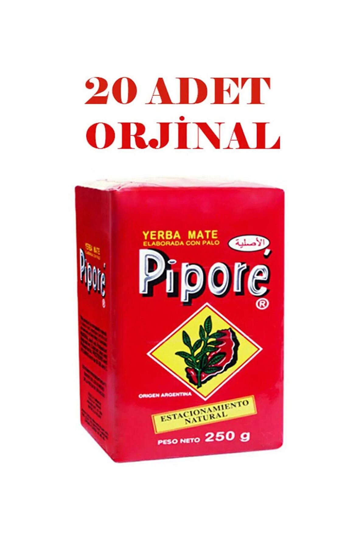 PİPOREYerba Mate Çayı 250 Gr X 20 Adet "orjınıal"