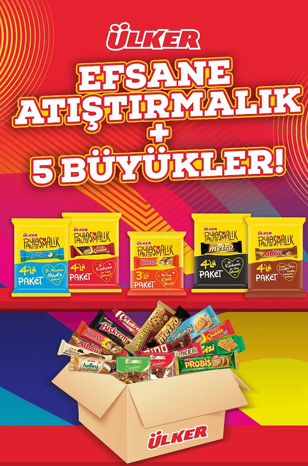 Ülker Efsane Atıştırmalık + 5 Büyükler Paketi