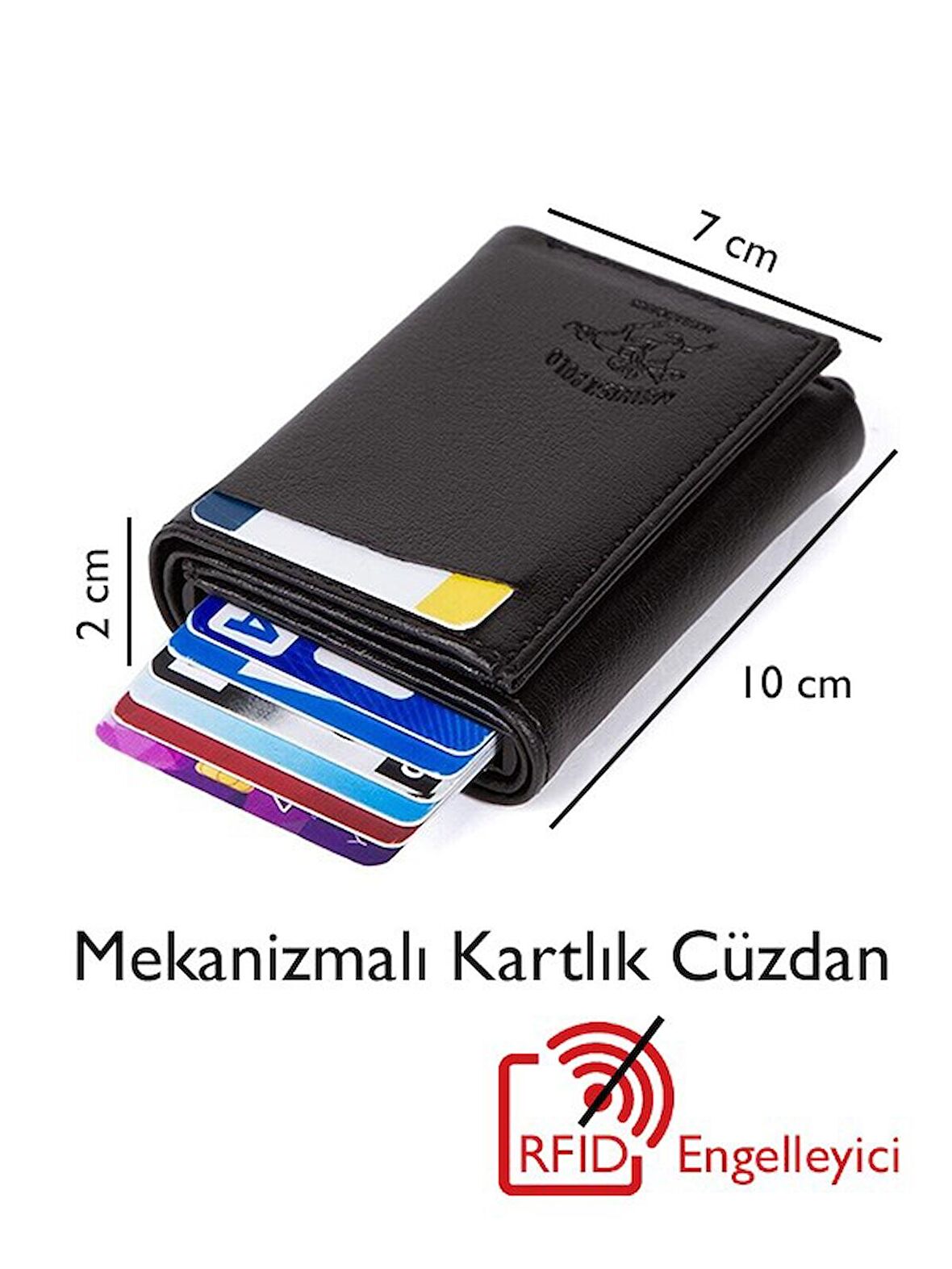 Erkek Siyah Deri Mekanizmalı Otomatik Kızaklı Kartlık Cüzdan (7cmX10cm)