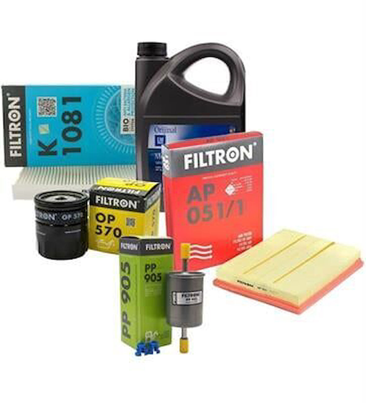 Opel Corsa C 1.4 (Z14XE) Benzinli Motor Filtron Bakım Seti GM 10W40 4 LT Yağlı (FİLT.COR.Z14XE)