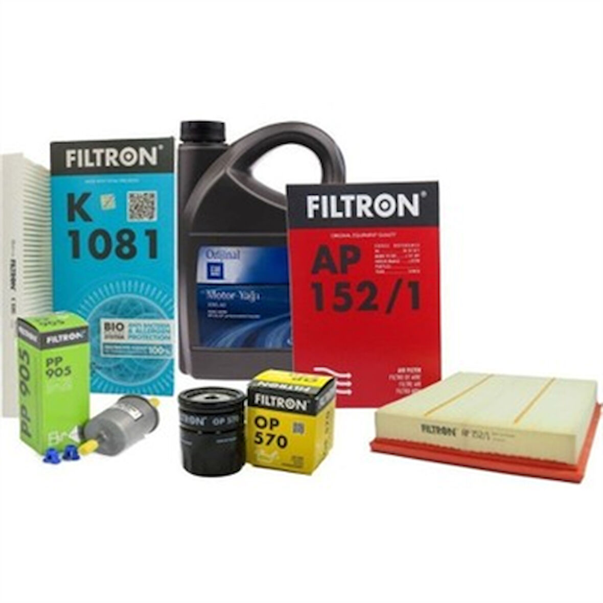 Opel Vectra C Filtron 1.6/ 1.8 Benzinli Motor Bakım Seti GM 10W40 4 LT Yağlı (FİLT.VEC.Z16XE)