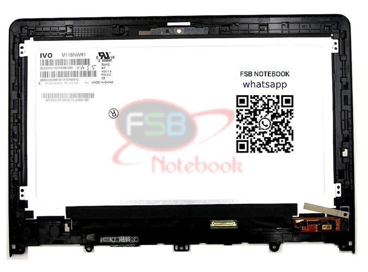 Lenovo Yoga 300-11IBR 80M1 Notebook 11.6 HD Dokunmatik Lcd Ekran Panel
