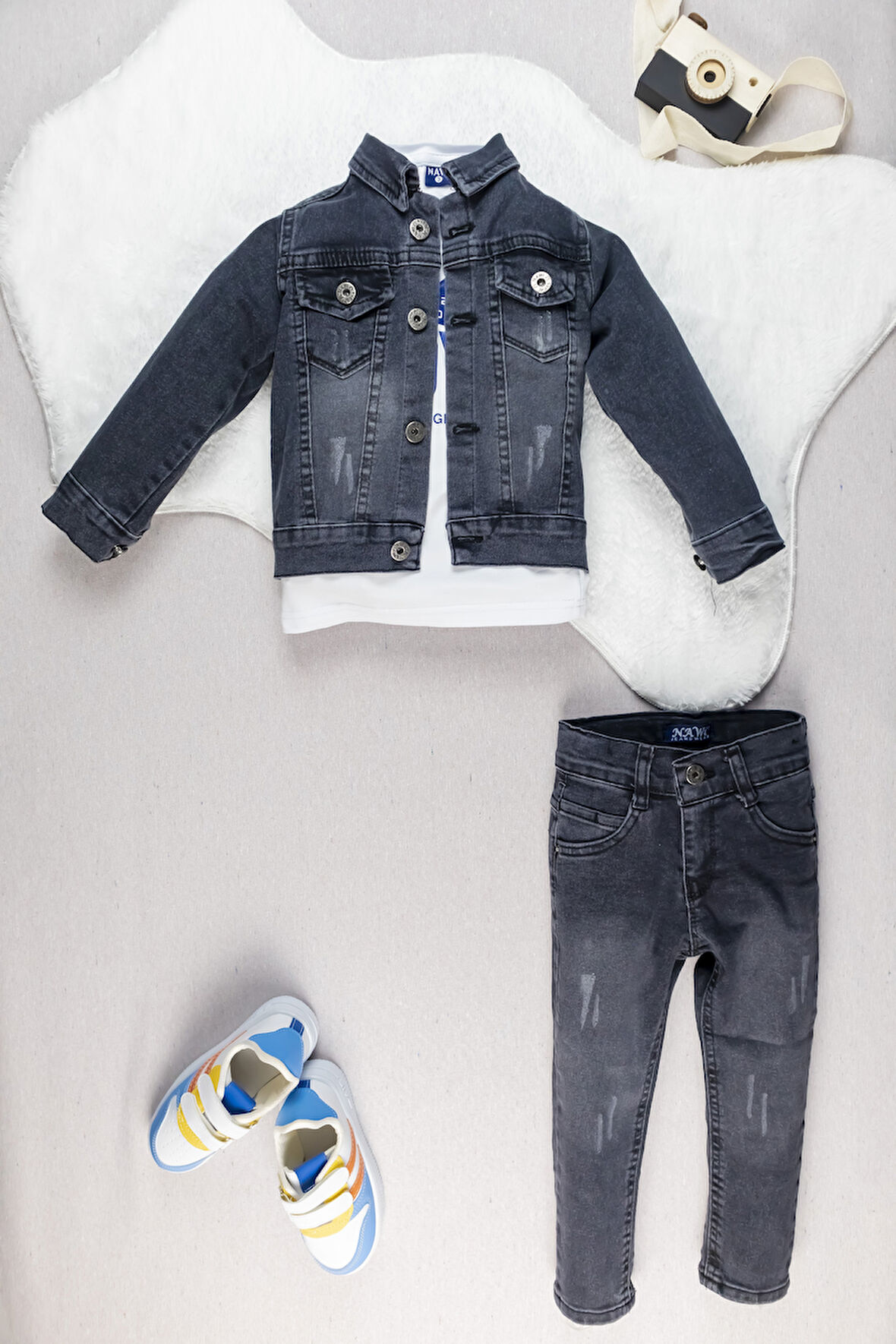 Bayrama Özel 3’lü Çocuk Kot Takım I Şık ve Rahat Kombin I Erkek Çocuk Takım I Denim Kombin