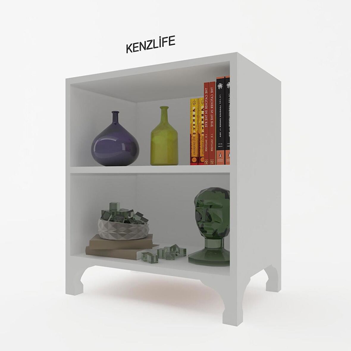 Kenzlife kitaplık tuğçe 048*030*020 byz ayaklı mutfak dolabı banyo ofis ayakkabılık kiler