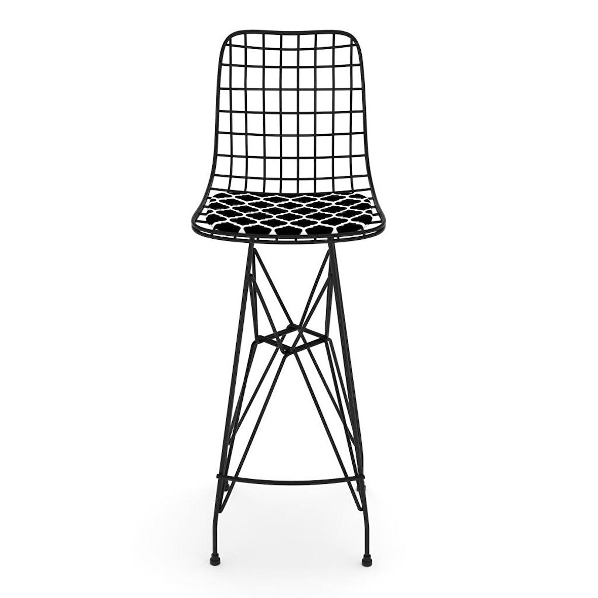 Knsz kafes tel bar sandalyesi 1 li zengin syhviona 75 cm oturma yüksekliği ofis cafe bahçe mutfak