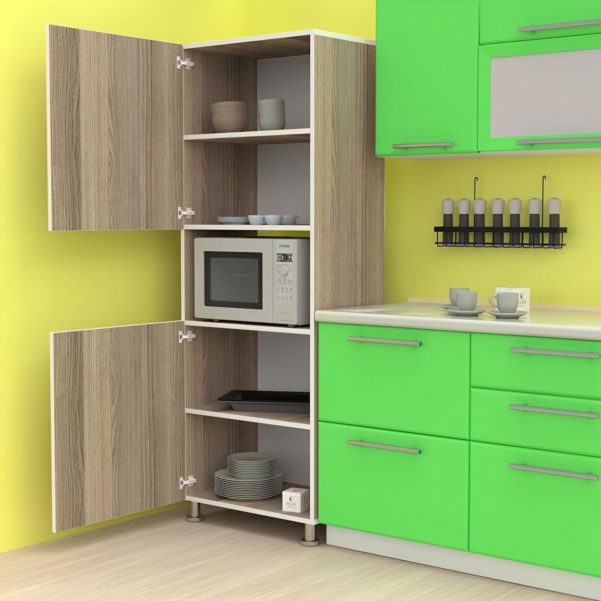 Kenzlife fırın dolabı fadime crd 185*66*45 mutfak banyo kiler ofis