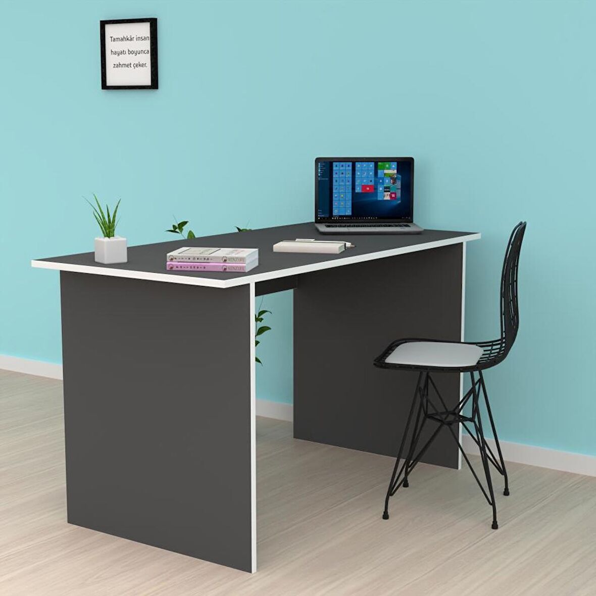 Kenzlife ofis masası tamiko 075*070*40 gri bilgisayar çalışma büro