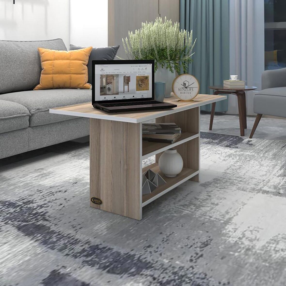 Kenzlife orta salon sehpası hamburg crd 045*090*50 yemek masası