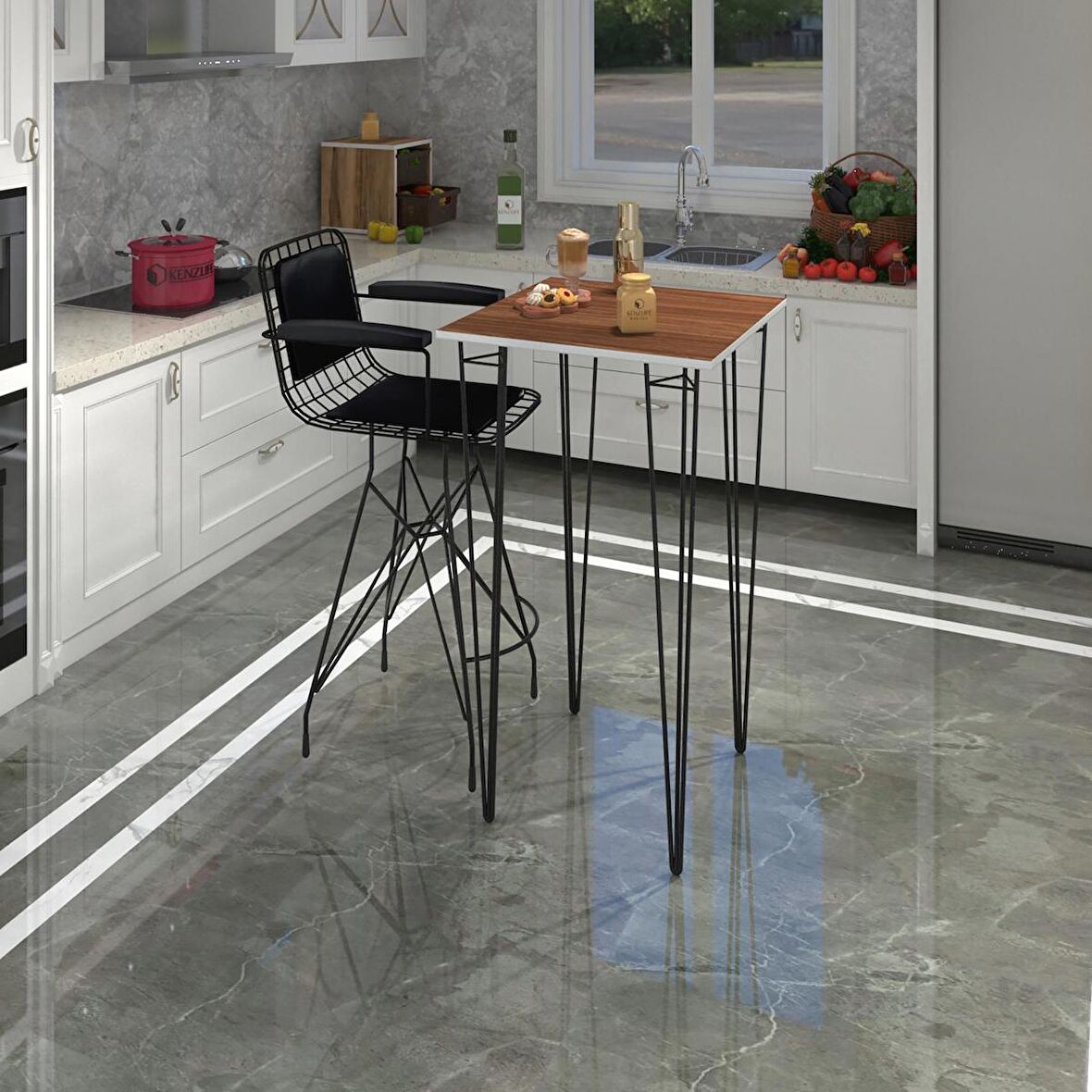 Knsz masa sandalye takımı hem105zengin cvzsyh 060*060 1 sandalye syhsyh kolçaklı sırt minderli