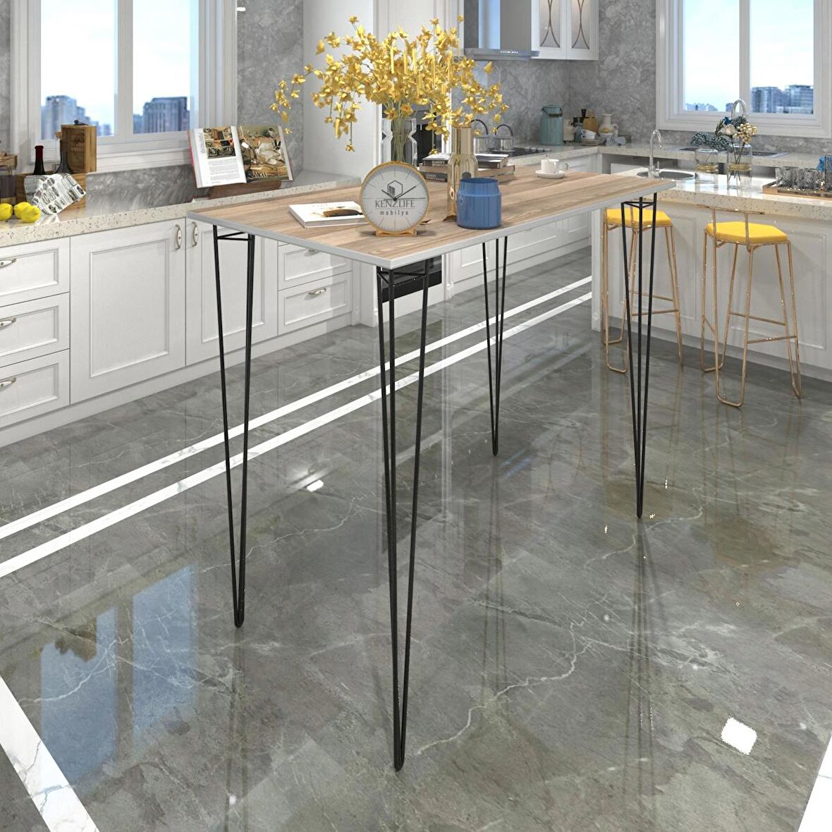 Knsz masa sandalye takımı hem105zengin crdsyh 130*070 6 sandalye syhsyh sırt minderli