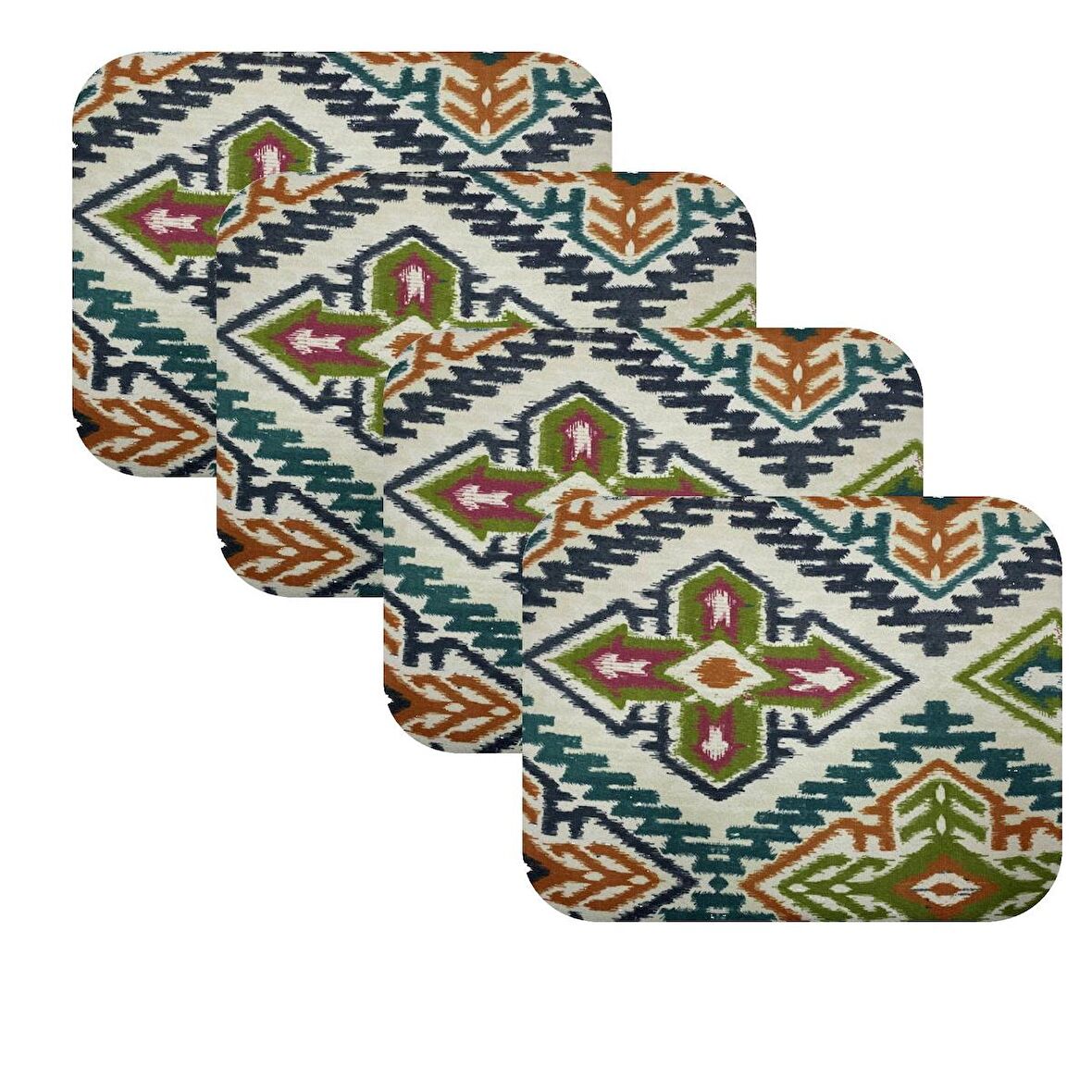 Knsz oturma minderi 4 lü mazlum kilim desen tel sandalyesi oturma yeri için