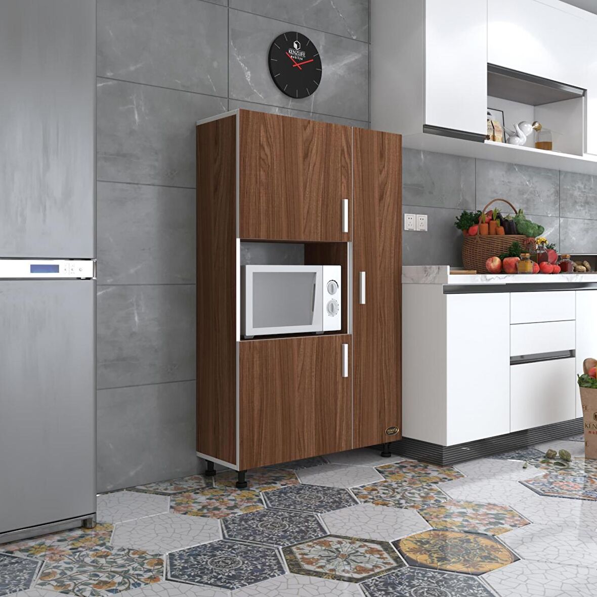 Kenzlife mini fırın dolabı alpkuntsol cvz 148*90*30 ayaklı mikroalga midi fırın mutfak