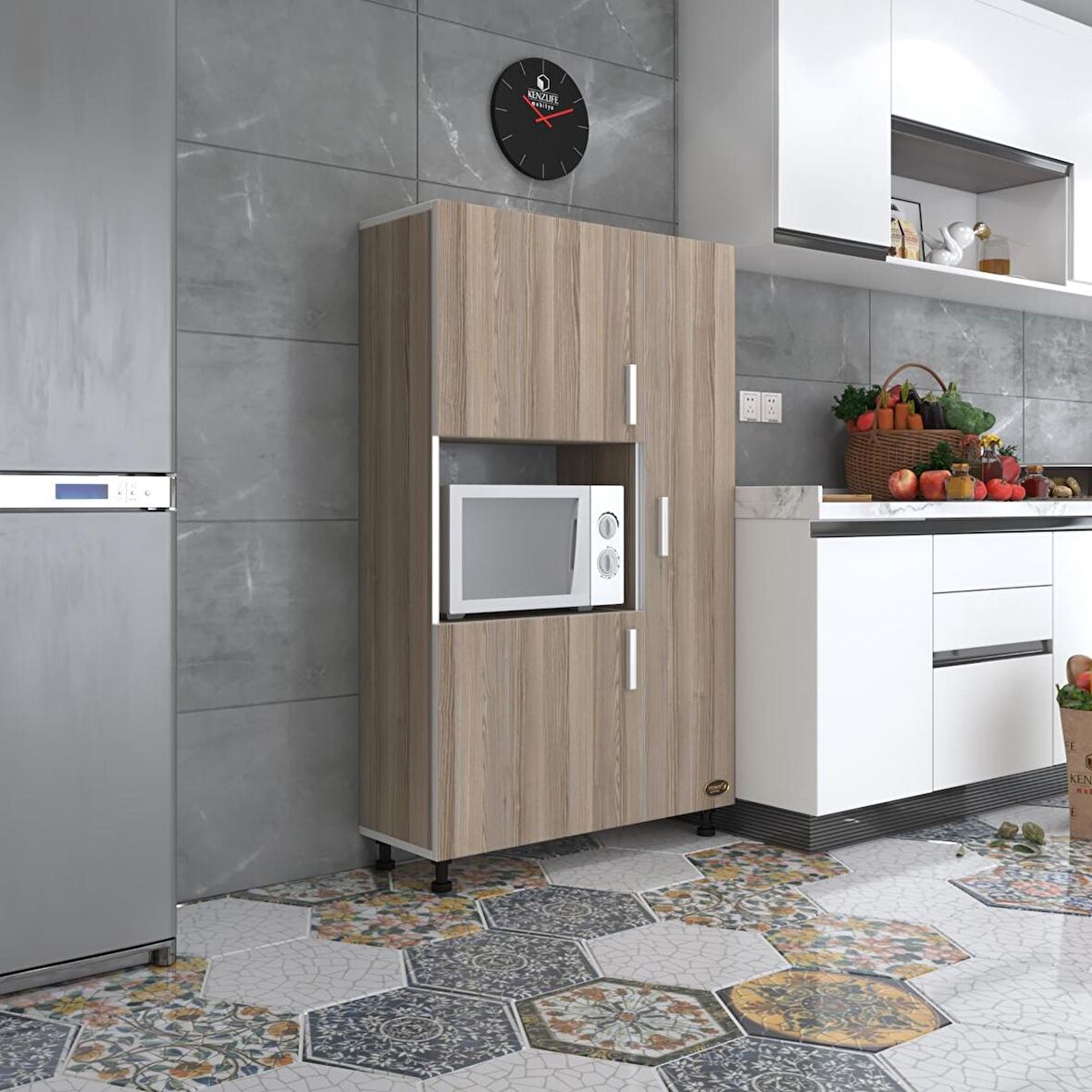 Kenzlife mini fırın dolabı alpkuntsol crd 148*90*30 ayaklı mikroalga midi fırın mutfak