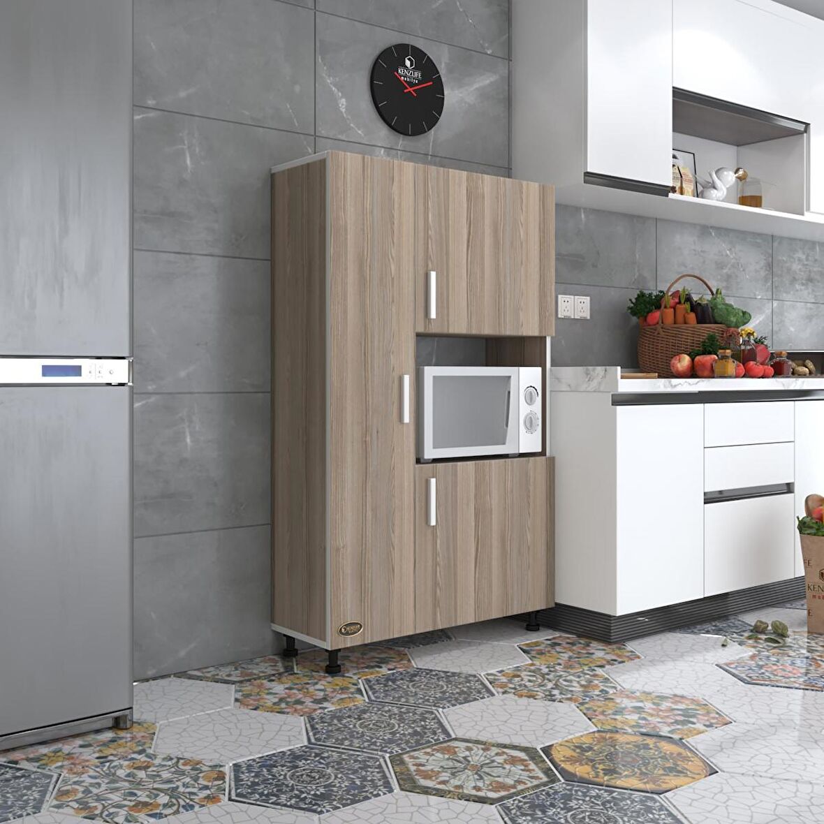 Kenzlife mini fırın dolabı alpkuntsağ crd 148*90*30 ayaklı mikroalga midi fırın mutfak