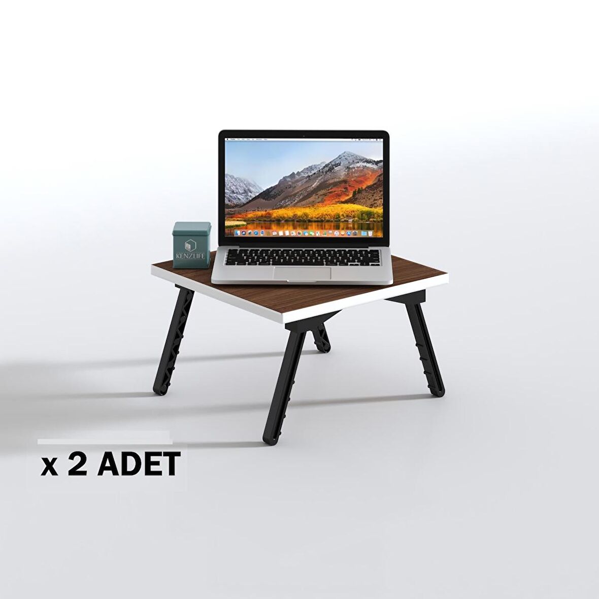 Kenzlife laptop dizüstü bilgisayar sehpası tankutay cvz 2 li set 20*39*39 yemek sofra siyah ayak