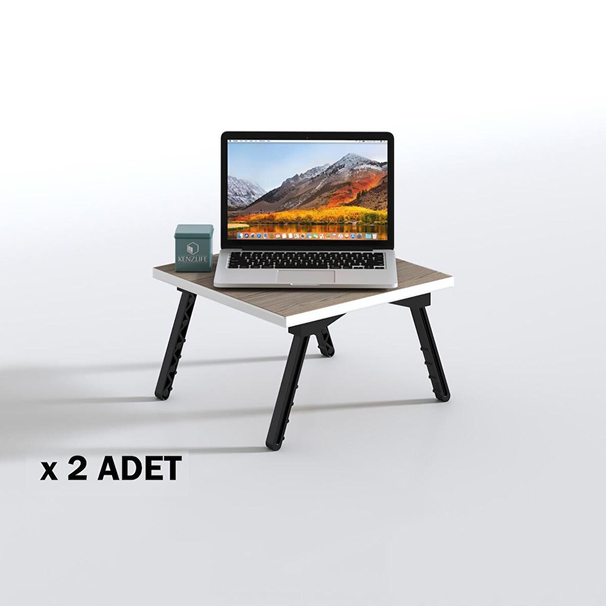 Kenzlife laptop dizüstü bilgisayar sehpası tankutay crd 2 li set 20*39*39 yemek sofra siyah ayak
