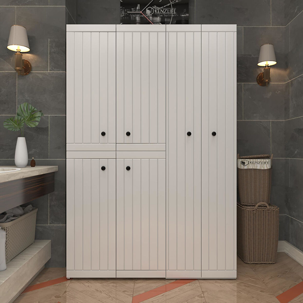 Kenzlife membran çamaşır kurutma makinesi dolabı yaromira byzbyz çitçit 180*120*64 mebran kapak suntalam gövde