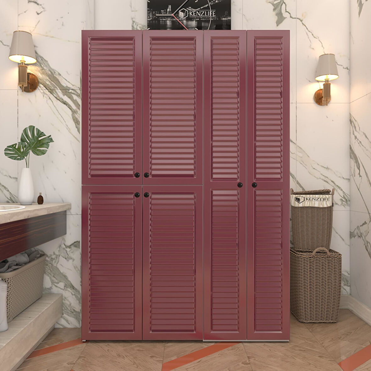 Kenzlife membran çamaşır kurutma makinesi dolabı yaromira fşybyz panjur 180*120*64 mebran kapak suntalam gövde