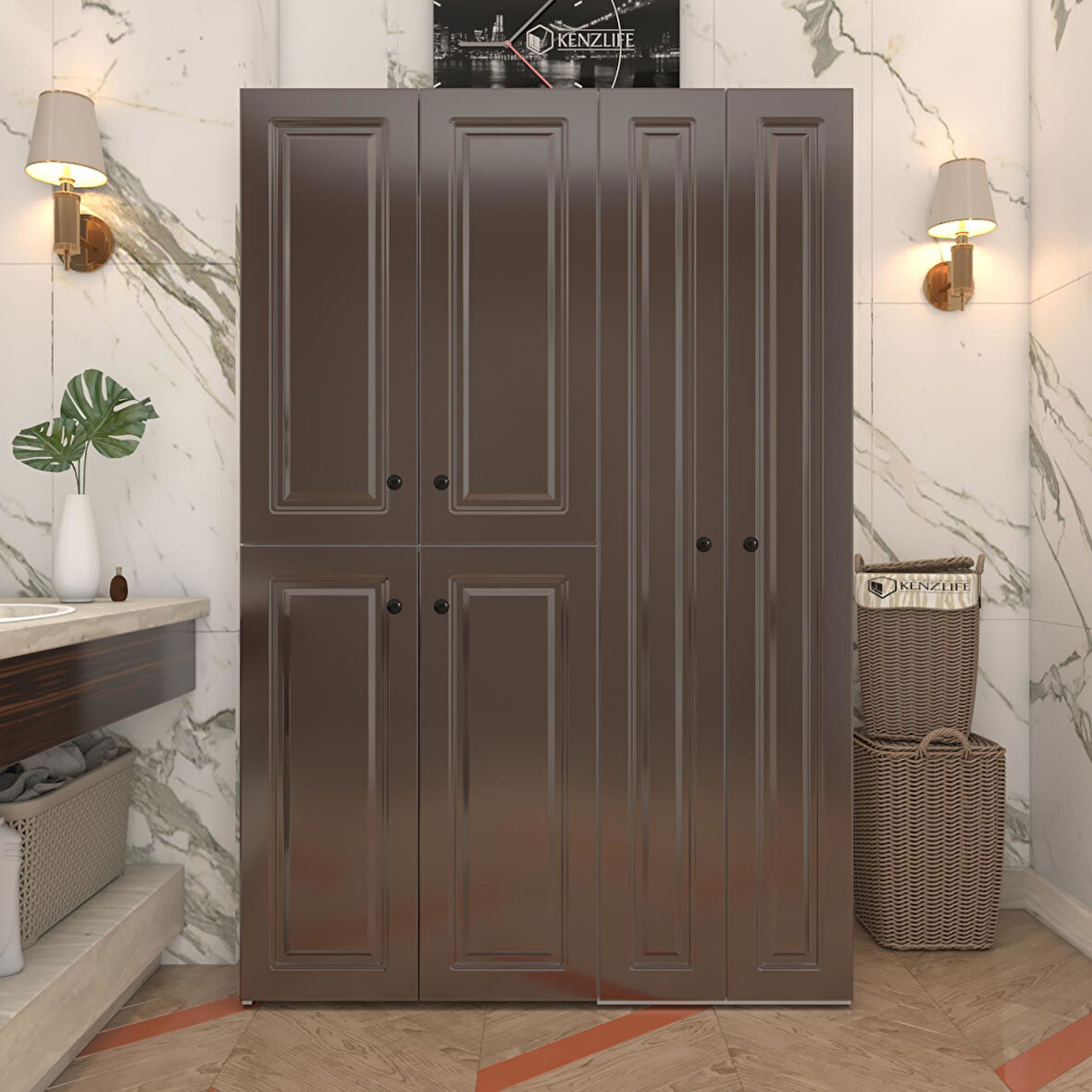 Kenzlife membran çamaşır kurutma makinesi dolabı yaromira khvbyz çerçeve 180*120*64 mebran kapak MDF gövde