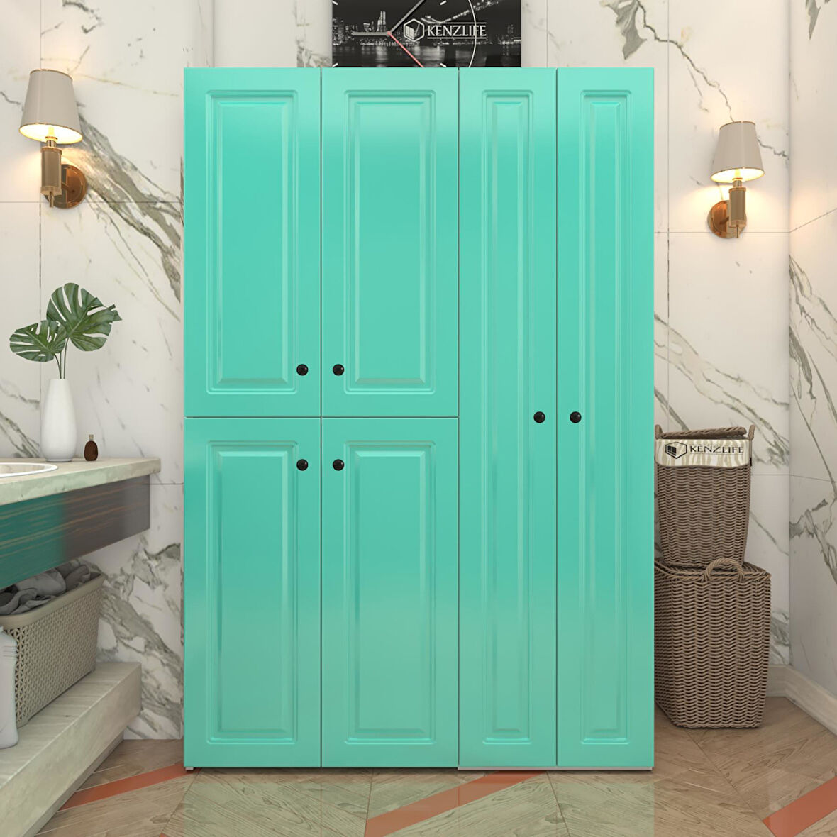 Kenzlife membran çamaşır kurutma makinesi dolabı yaromira trkbyz çerçeve 180*120*64 mebran kapak MDF gövde