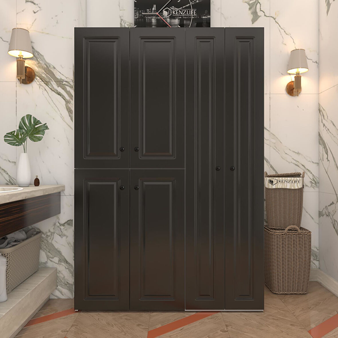 Kenzlife membran çamaşır kurutma makinesi dolabı yaromira syhbyz çerçeve 180*120*64 mebran kapak MDF gövde