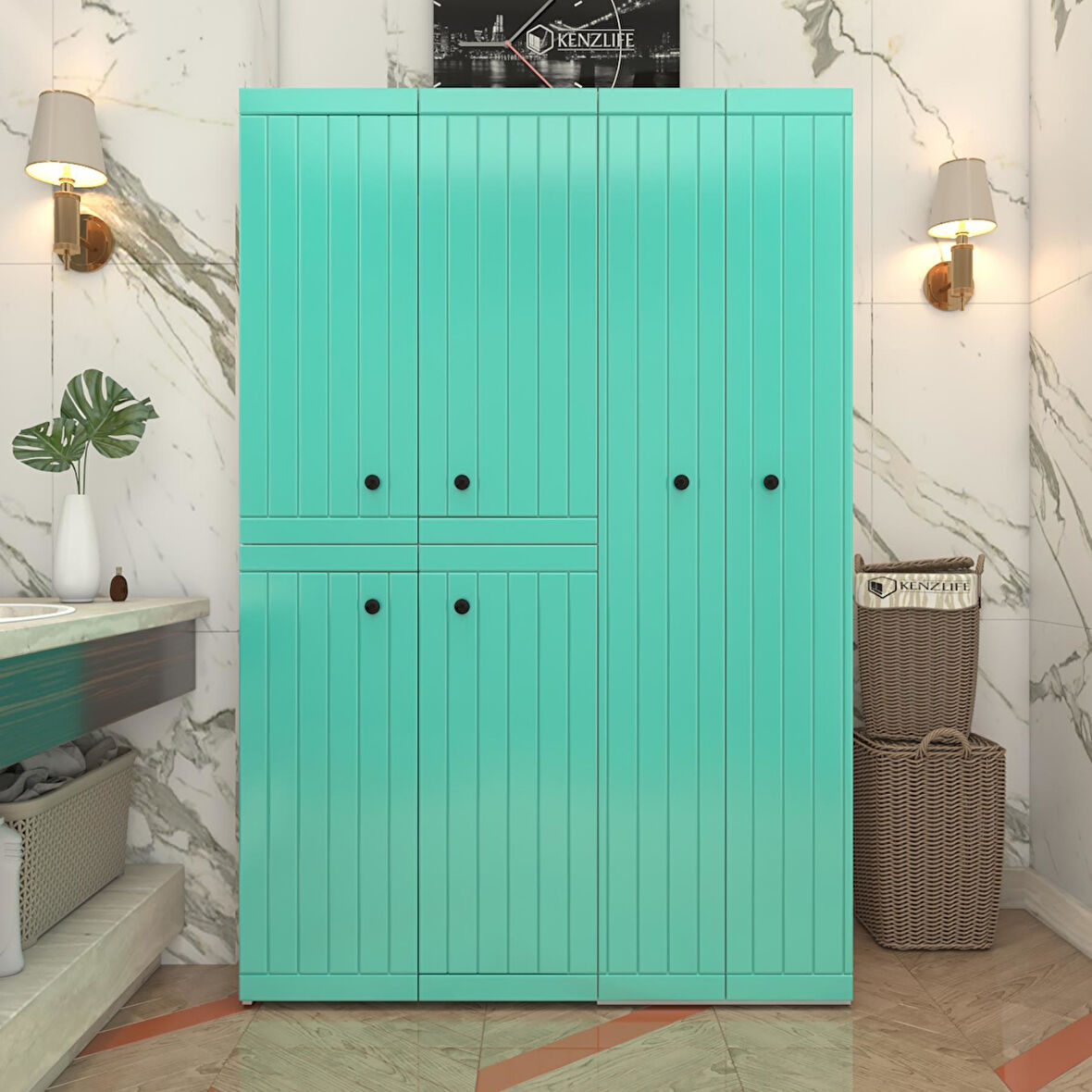 Kenzlife membran çamaşır kurutma makinesi dolabı yaromira trkbyz çitçit 180*120*64 mebran kapak MDF gövde