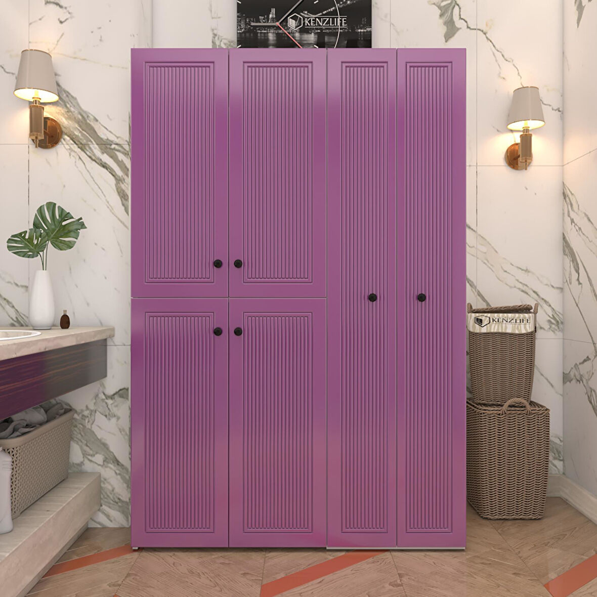 Kenzlife membran çamaşır kurutma makinesi dolabı yaromira llabyz çubuk 180*120*64 mebran kapak MDF gövde