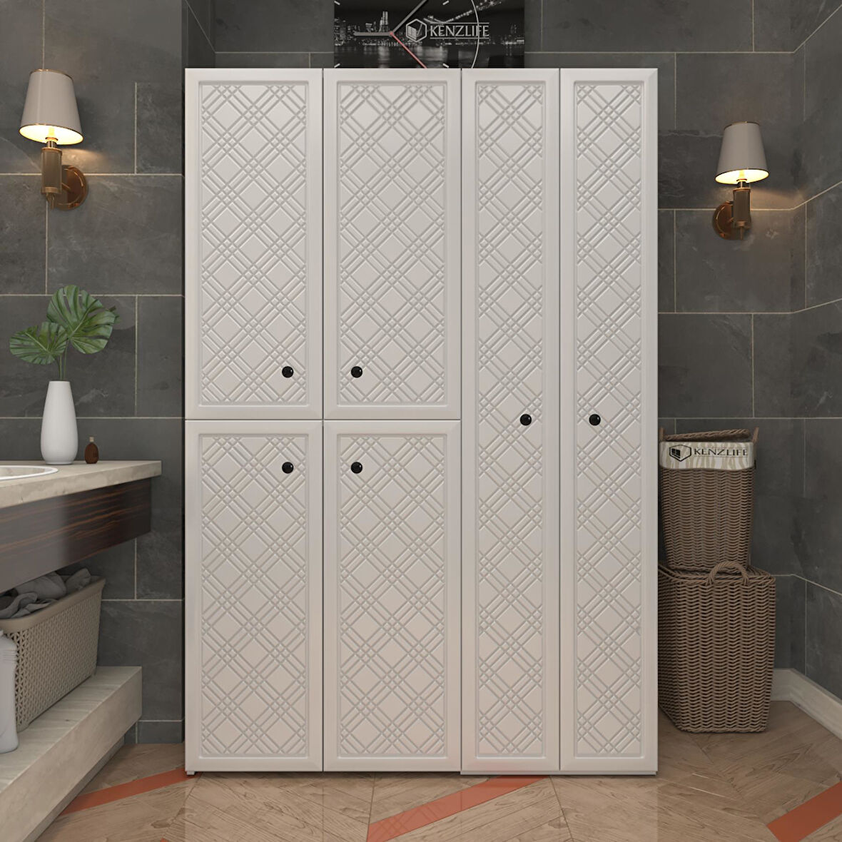 Kenzlife membran çamaşır kurutma makinesi dolabı yaromira byzbyz hasır 180*120*64 mebran kapak MDF gövde