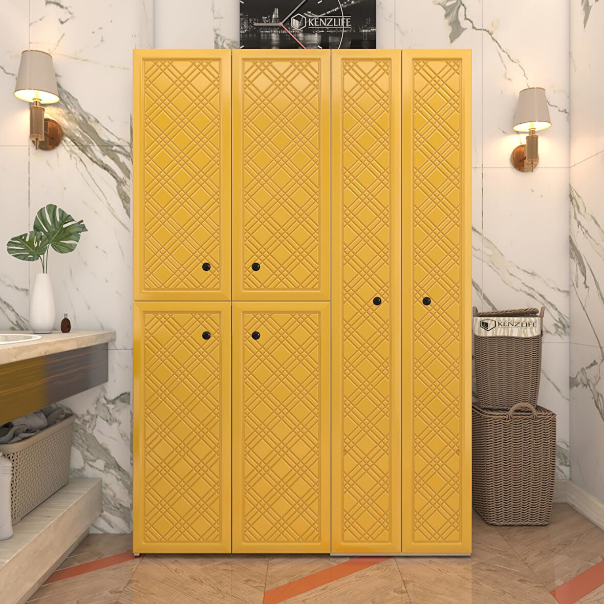 Kenzlife membran çamaşır kurutma makinesi dolabı yaromira hrdbyz hasır 180*120*64 mebran kapak MDF gövde