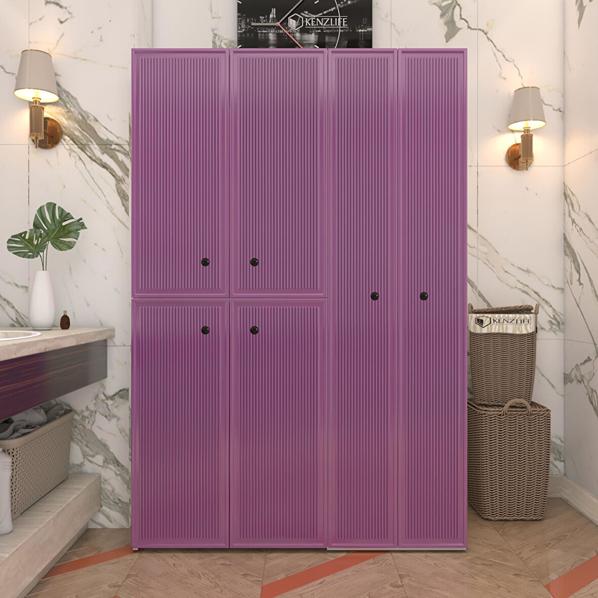 Kenzlife membran çamaşır kurutma makinesi dolabı yaromira llabyz inceince 180*120*64 mebran kapak MDF gövde