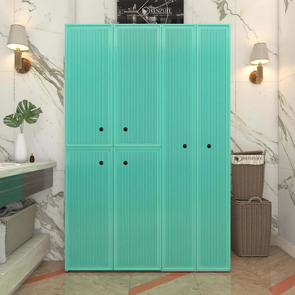 Kenzlife membran çamaşır kurutma makinesi dolabı yaromira trkbyz inceince 180*120*64 mebran kapak MDF gövde