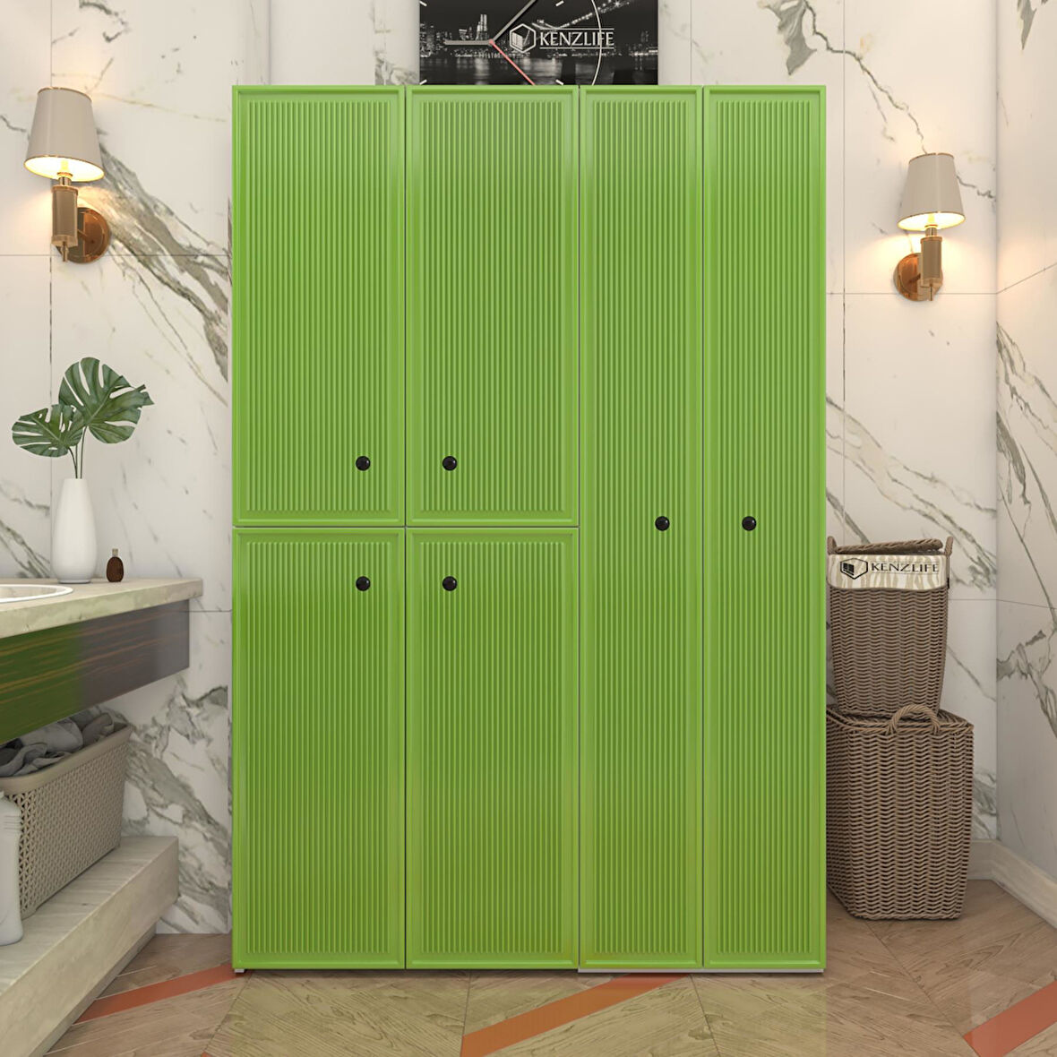 Kenzlife membran çamaşır kurutma makinesi dolabı yaromira yşlbyz inceince 180*120*64 mebran kapak MDF gövde