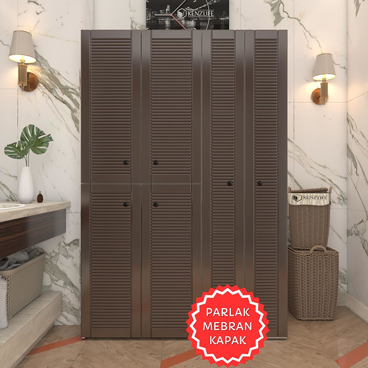 Kenzlife membran çamaşır kurutma makinesi dolabı yaromira khvbyz mod2 180*120*64 mebran kapak suntalam gövde