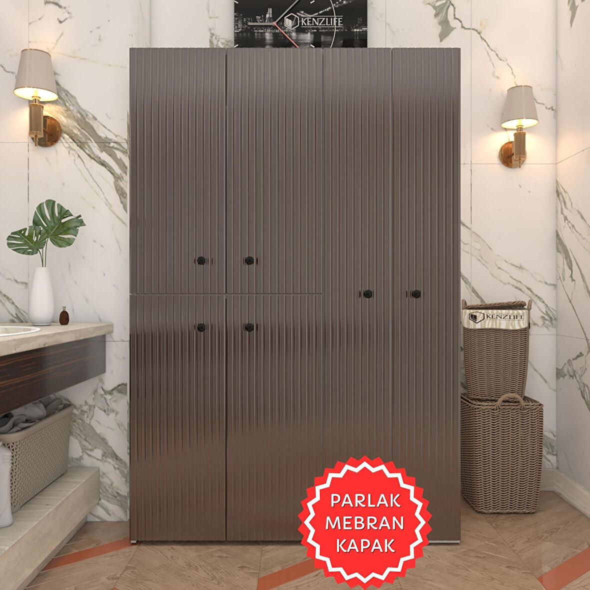 Kenzlife membran çamaşır kurutma makinesi dolabı yaromira khvbyz hafifçe 180*120*64 mebran kapak suntalam gövde