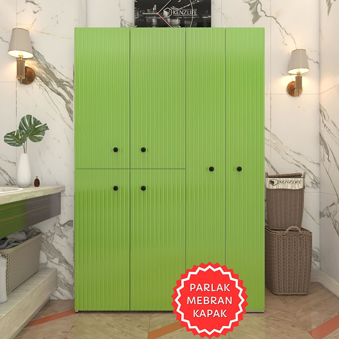 Kenzlife membran çamaşır kurutma makinesi dolabı yaromira yşlbyz hafifçe 180*120*64 mebran kapak suntalam gövde