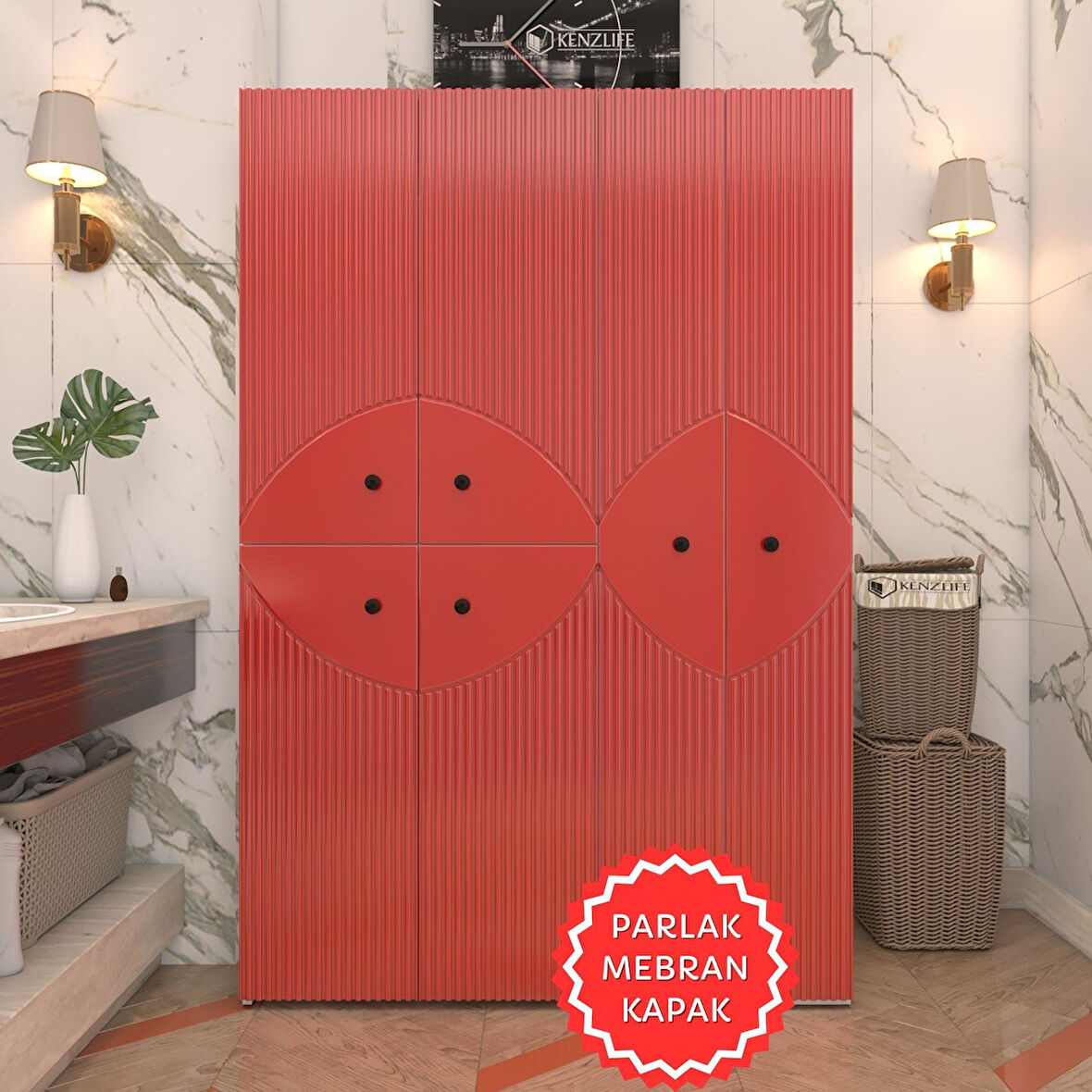 Kenzlife membran çamaşır kurutma makinesi dolabı yaromira krmbyz çehre 180*120*64 mebran kapak suntalam gövde