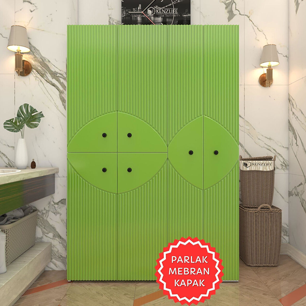 Kenzlife membran çamaşır kurutma makinesi dolabı yaromira yşlbyz çehre 180*120*64 mebran kapak suntalam gövde