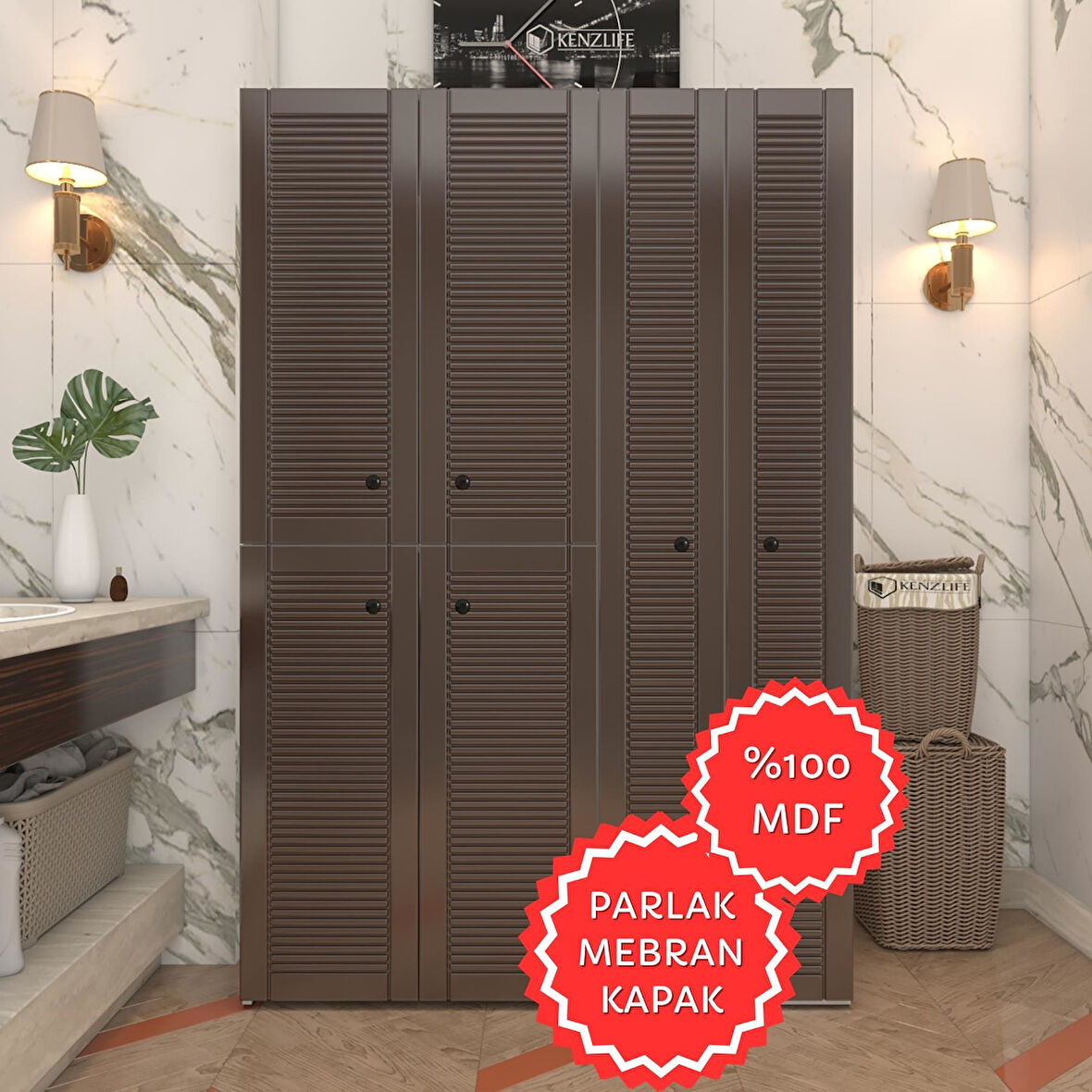 Kenzlife membran çamaşır kurutma makinesi dolabı yaromira khvbyz mod2 180*120*64 mebran kapak MDF gövde