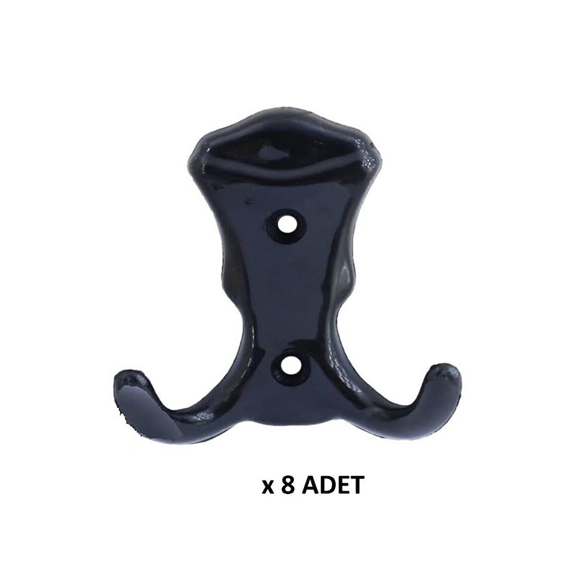 Kenzlife elbise banyo askılığı siyah plastik askı askılık 8 adet