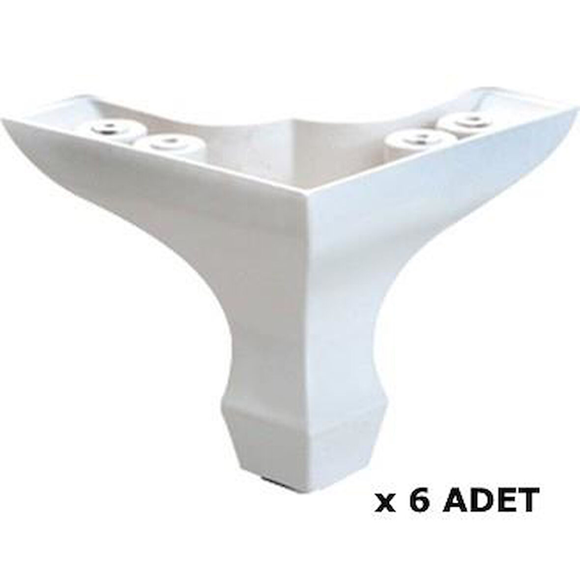 Kenzlife mobilya dolap kanepe ayağı aslan ayak beyaz plastik 6 adet