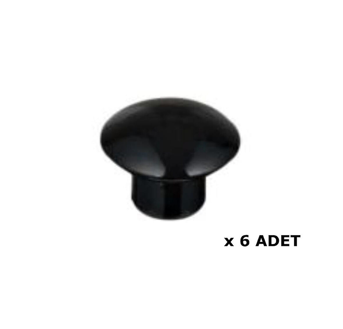 Kenzlife mobilya kulpu düğme kulp siyah plastik dolap kulbu 6 adet kulp