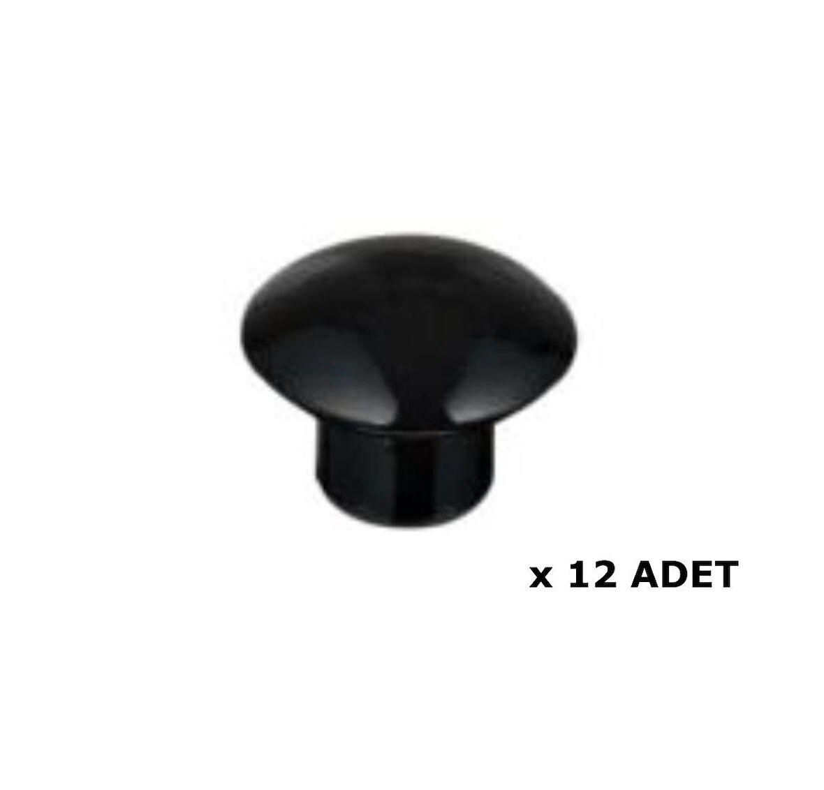 Kenzlife mobilya kulpu düğme kulp siyah plastik dolap kulbu 12 adet kulp