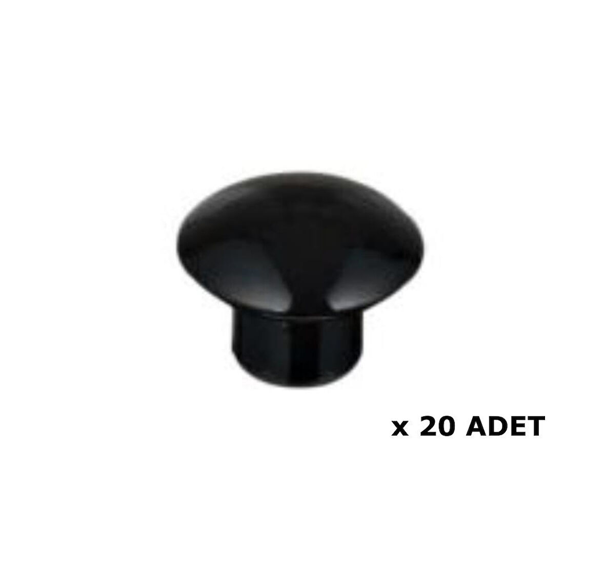 Kenzlife mobilya kulpu düğme kulp siyah plastik dolap kulbu 20 adet kulp