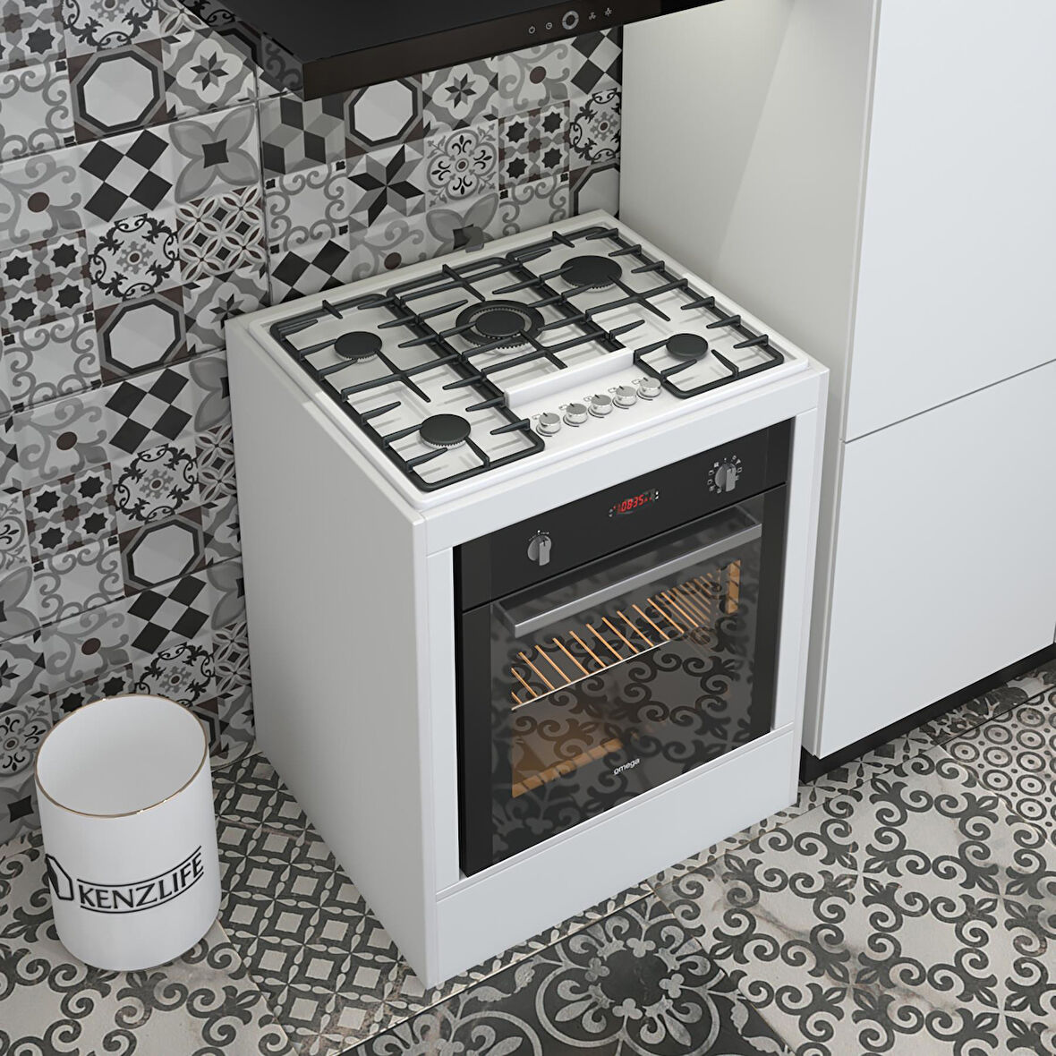 Kenzlife ankastre modülü kabini basıt byz fırın ocak dolabı 80 cmye kadar ocak için uyumlu