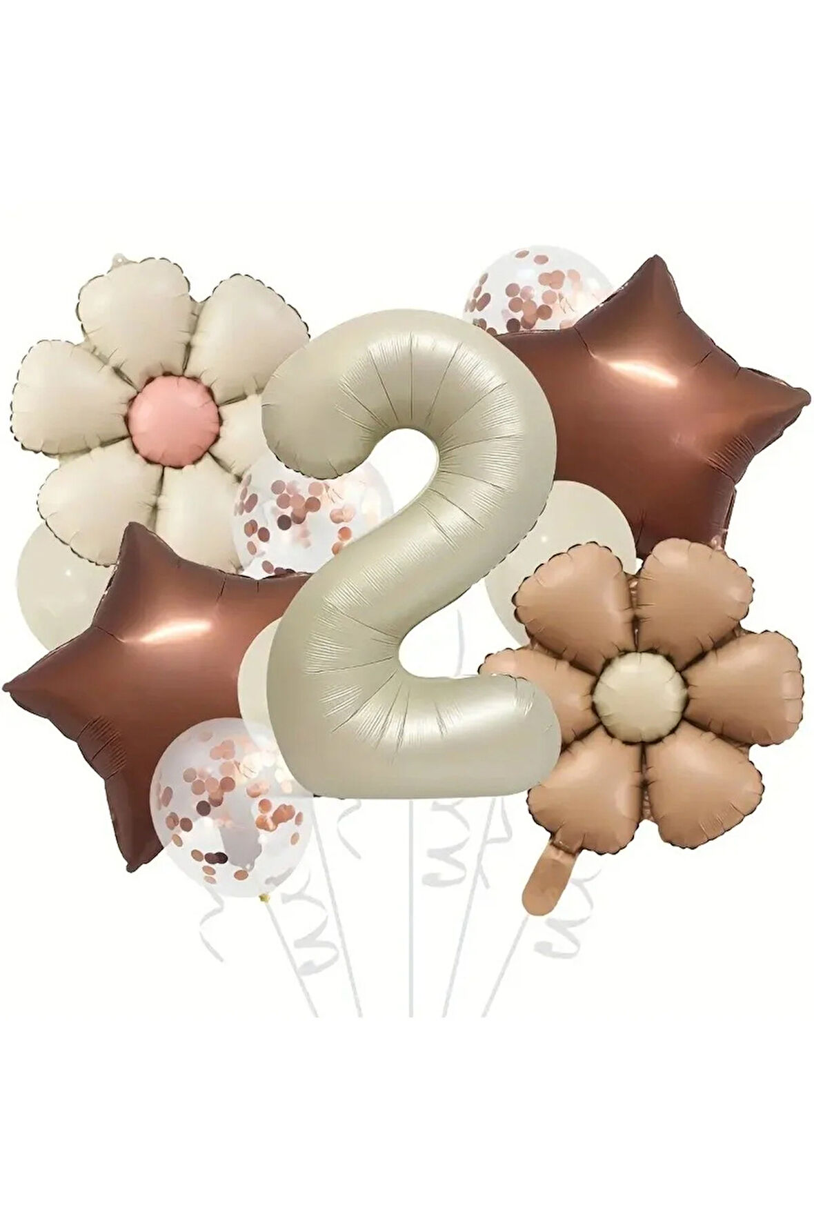 32-İnç Sevimli Papatya Folyo Balon Seti, Karışık Renkler,
