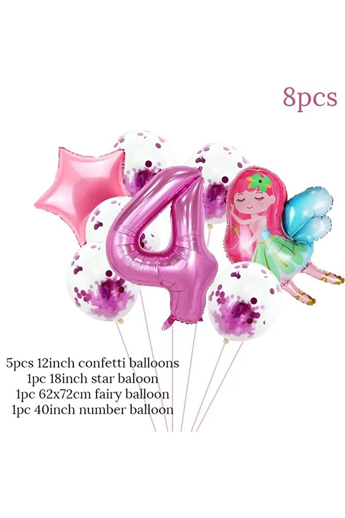 PERİ KIZI FOLYOLU YAŞ BALON SET