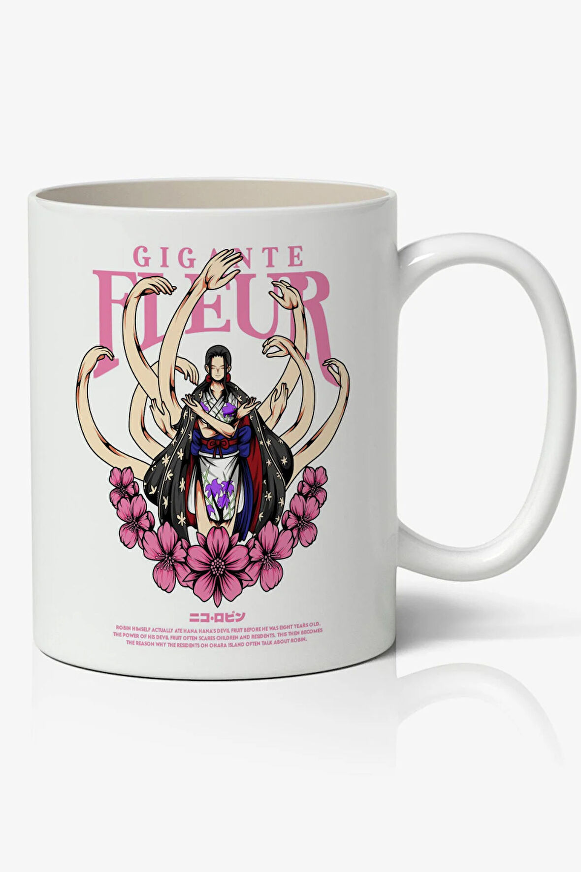 Nico Robin One Piece Temalı Beyaz Kupa Bardak Arkadaşa Sevgiliye Hediye