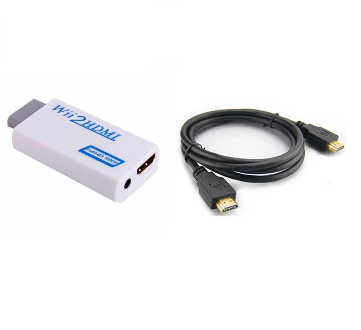 Nintendo Wii Hdmi Hd Tv Kablo Çevirici Dönüştürücü Adaptör + Hdmi Kablo