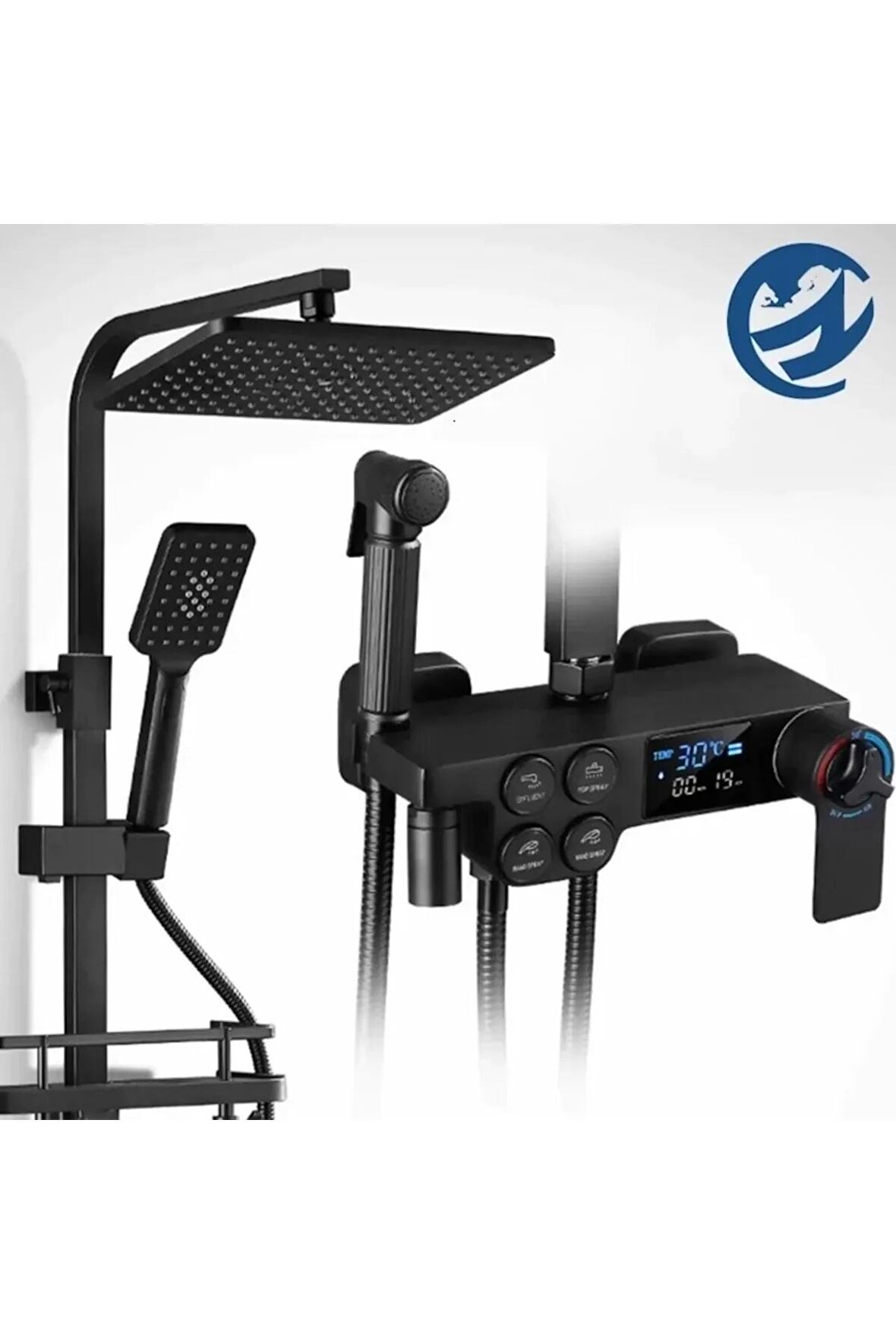 Banyo Bataryası Duş Seti Dijital Yeni Model Bideli Termostatlı Ithal 7 Yıl Garantili